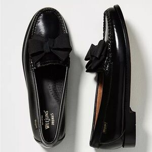 WORN ONCE BASS LILLIAN LEATHER BOW WEEJUN LOAFERS
